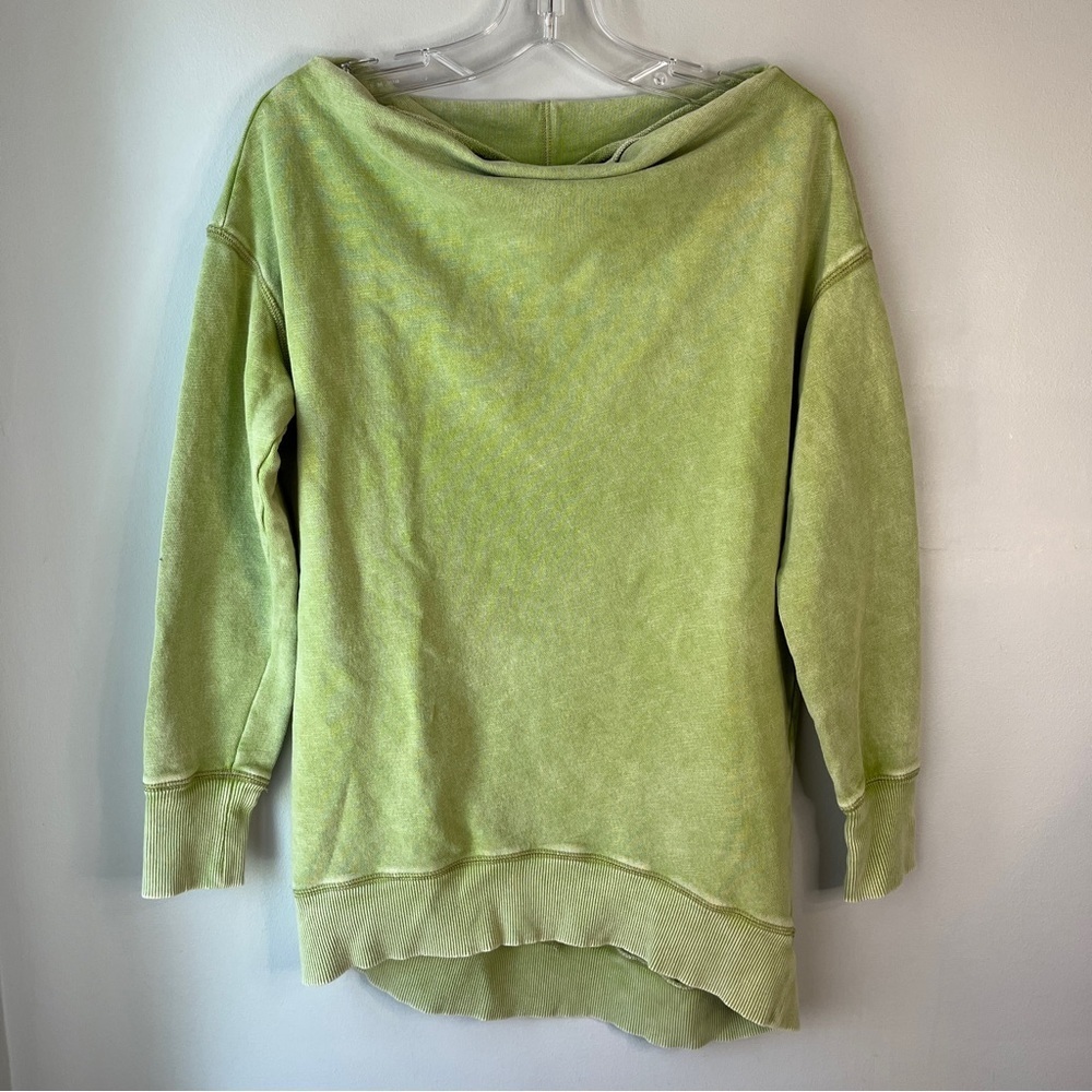 Anthropologie Pilcro and the Letterpress Green Cowl Neck Tunic Sweatshirt